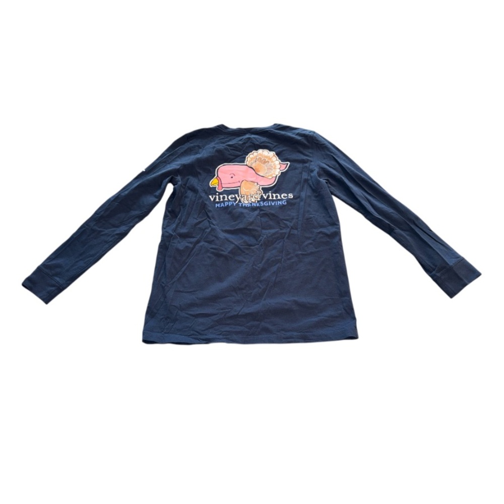 Vineyard Vines Kids Turkey Whale Long-Sleeve Pocket Tee